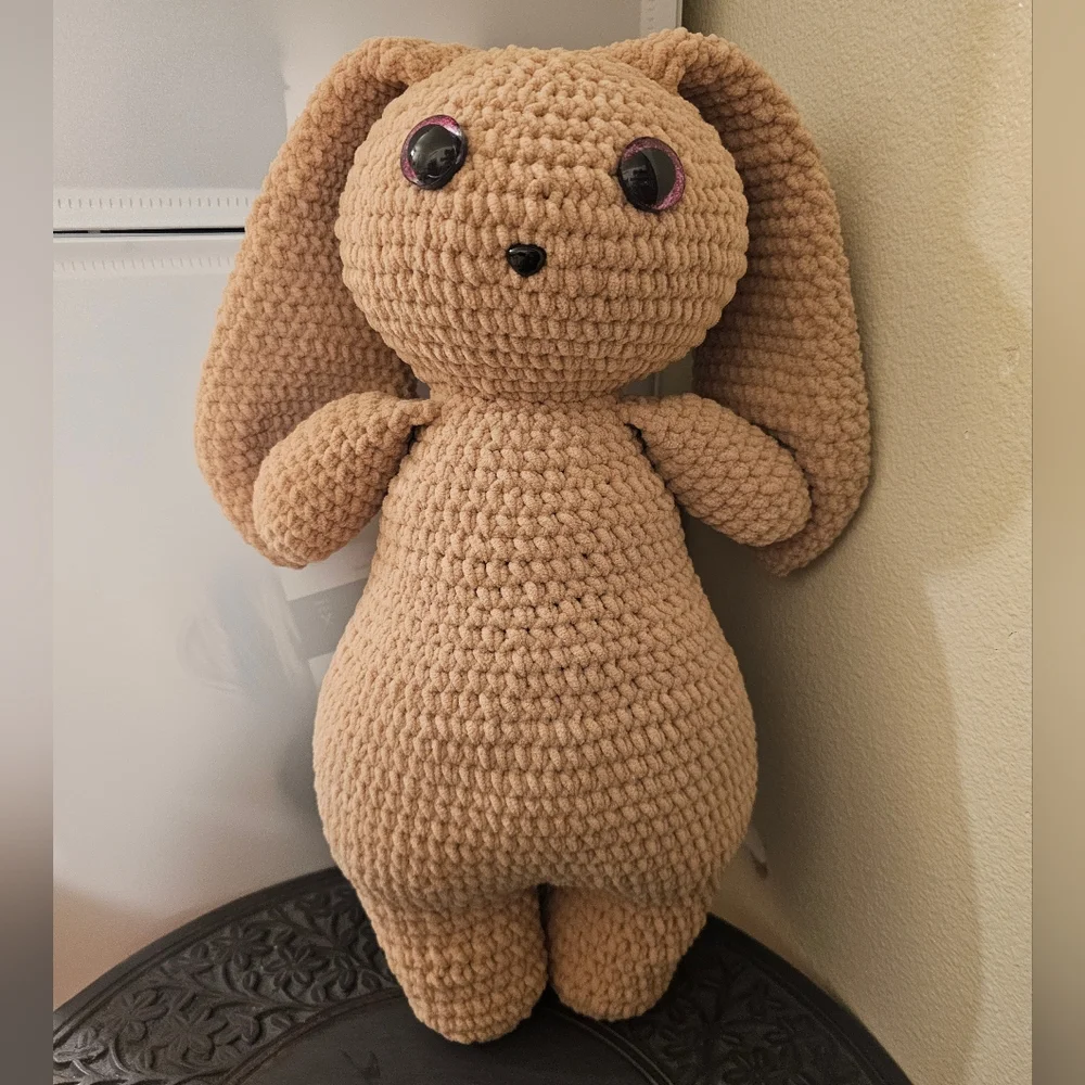 Handmade Medium/large Crochet Bunny Plush - Picture 4 of 9